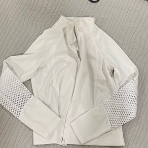 White workout light weight jacket